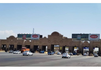 بیلبورد اجاره بیلبورد تبلیغاتی سر درب عوارضی دوم ساوه