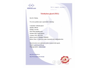فروش تری اتیلن گلیکول (TEG) شرکت آذین تامین پویا تامین کننده و صادر