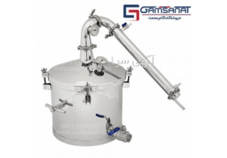 دستگاه تقطیر صنعتی استیل گام صنعت ظرفیت عرق گیری حدود 20 لیتر در ساعت