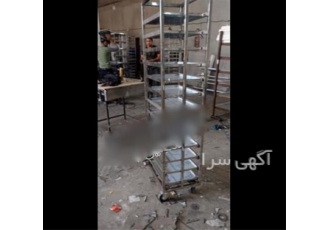 ساخت ترولی حمل غذا استیل