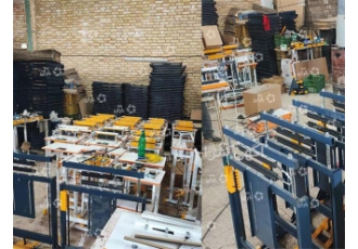 دستگاه دوخت پلاستیک پدالی خطی شطرنجی سوزنی پرس نایلون