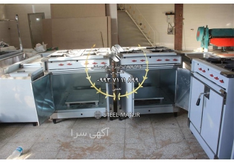 فروش اجاق گاز صنعتی 4 شعله با فر ده من 100 * 100