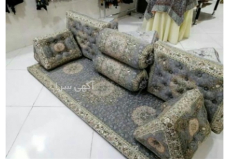 بالش و تشک سنتی - تولیدی پشتی مثلثی گل برجسته