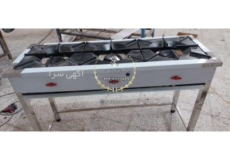 اجاق گاز ۴ شعله خطی آشپزخانه صنعتی رستورانی در مشهد اجاق ردیفی خورشت