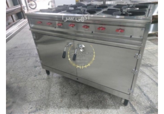 گاز فردار شش شعله صنعتی استیل رستورانی در تهران اسکلت بندی اجاق های شش