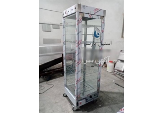 فروش گرمخانه ویترینی استیل در تهران گرمخانه ویترینی هشت طبقه شیشه ای