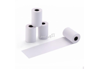کاغذ حرارتی در اصفهان رول کاغذ حرارتی 8 سانتی چاپ مشکی و آبی کاغذ