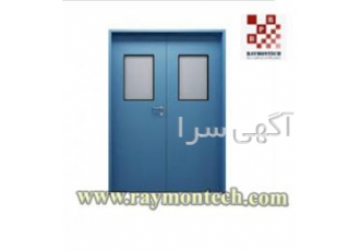 درب کلینرومی دو لنگه با پنجره مخصوص گروه رایمون