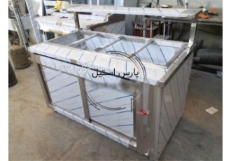 تولید و فروش کانتر گرم استیل در تهران تولید کانتر گرم 3 لگن سینی دار