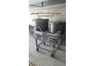گاری حمل دیگ استیل در اسلامشهر گاری حمل دیگ مخصوص آشپزخانه صنعتی گاری