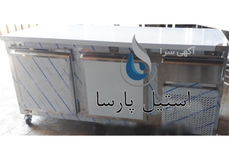 تولید و ساخت فریزر میز کاری استیل، میز کاری