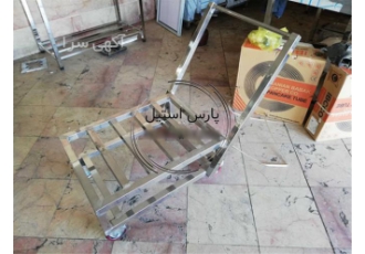 ترولی و گاری حمل دیگ و غذا با قابلیت سفارشی‌سازی در تهران ترولی حمل دیگ