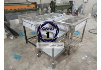 فروش ترولی حمل غذای استیل در زرنه آشپزخانه های صنعتی تالار و رستوران ها