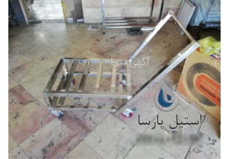 گاری حمل دیگ استیل چرخ گاری صنعتی در تهران گاری حمل دیگ گاری حمل بار