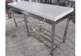 میز کار استیل با طراحی مدرن و کاربردی
