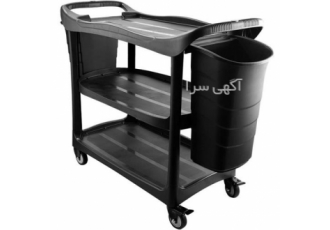 فروش ترولی حمل غذا پلاستیکی نیمه گود سه طبقه در تهران تولید کننده ترولی