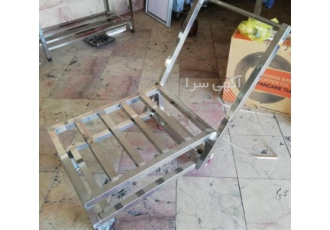 گاری حمل دیگ استیل و ترولی آبچکان