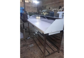 میز کار لبه دار استیل