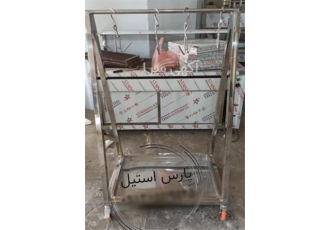 ترولی حمل گوشت از جنس استیل
