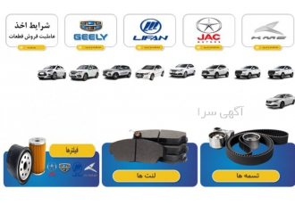 فروش ویژه قطعات کرمان موتور شامل جک لیفان جیلی با سلام فروش ویژه قطعات