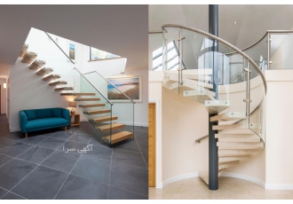 مشاوره، طراحی و اجرای پله دوبلکس و نرده شیشه ای