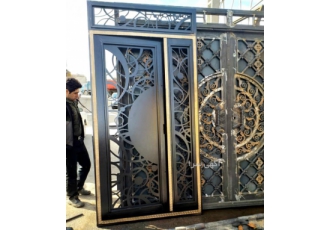 برش سی ان سی (cnc)در کرمانشاه ساخت درب به خاسته مشتری ساده طرح دار نرده