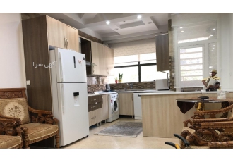 کابینت ام دی اف در خد نو کابیت ام دی اف آشپزخانه در حد نو همراه با سینک