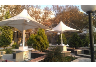 الاچیق و سایبان خیمه ای رستوران کافیشاپ تالار شرکت سازه چادری غشا خلیلی