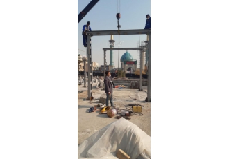 آهنگری ساختمان اهن الات اسکلت پل عابر درب پنجره حفاظ نرده راه پله وال