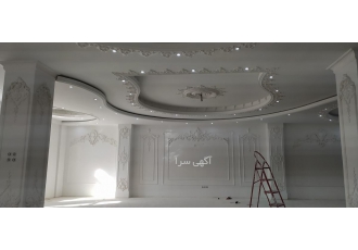 دکوراسیون قاب دیواری باز سازی تولید ونصب گچبری پیش ساخته وپلی اورتان