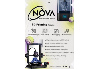 خدمات طراحی و پرینت سه بعدی نوا گروه مهندسی نوا با 5 سال سابقه انجام
