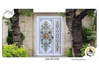 درب یک و نیم لنگه فلزی لیزری بزرگمهر درب یک و نیم لنگه فلزی لیزری