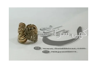 انگشتر طلای دو رنگ تراش انگشتر طلای دو رنگ تراش