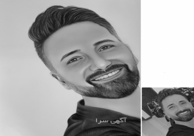 طراحی نقاشی چهره سیاه قلم در قم ❌❌طراحی صورت های عزیزان زیباروی شما