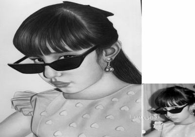 طراحی نقاشی چهره سیاه قلم در قم ❌❌طراحی صورت های عزیزان زیباروی شما