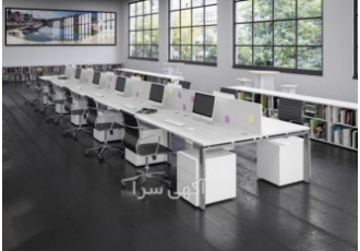 میز کار گروهی محیط گستر تولید کننده مبلمان اداری مدرن با بهره گیری