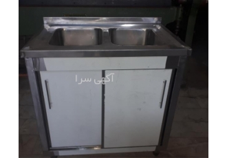 سینک وان دو لکن استیل روی هم رفته شما برای این­که بتوانید از یک سینک