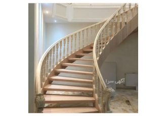 پله گرد گروه تولیدی زابلی متخصص در ساخت و اجرای انواع پله نرده چوبی