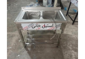 سینک ظرف شویی استیل سینک صنعتی دو لگنه سینک استیل به منظور استفاده
